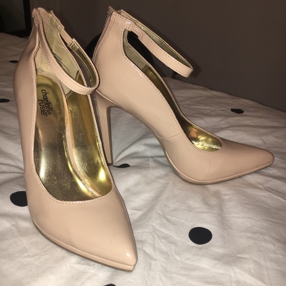 Charlotte Russe Shoes - NUDE ANKLE STRAP STILLETO’S
